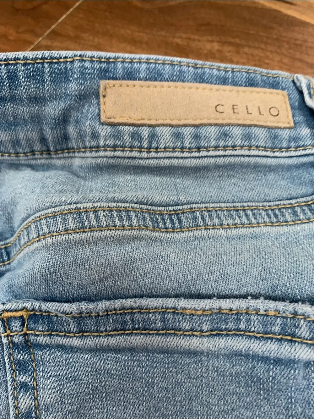 Cello Distressed Skinny Jeans Women Size 3 Blue Denim Ripped Frayed Stretch